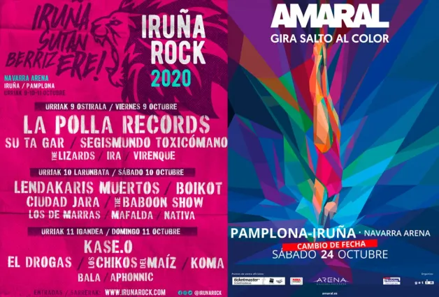 Iruña Rock y Amaral carteles