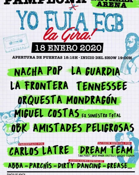 Cartel de Yo fui a EGB la gira