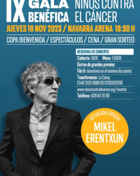 IX Gala Benéfica de Niños Contra el Cáncer 2023 cartel