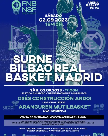 Surne Bilbao Real Basket Madrid 2023 cartel