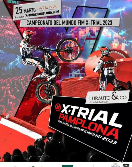 Campeonato del mundo FIM X-Trial Pamplona Lurauto & Co 2023 cartel