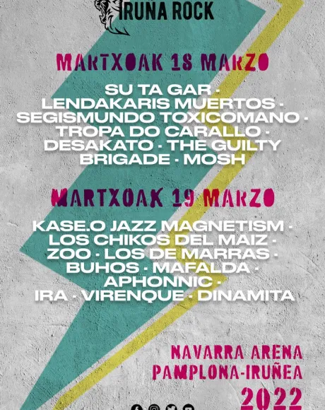 Iruña Rock 2022 cartel
