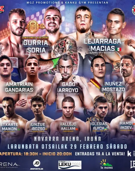Iruña Pro Boxing Kickboxing show 2020 cartel