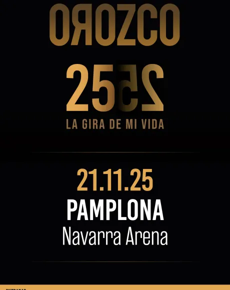Cartel de Antonio Orozco en Navarra Arena el 21 de noviembre de 2025