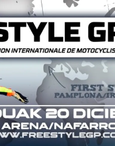 Cartel competición Freestyle GP en Navarra Arena.