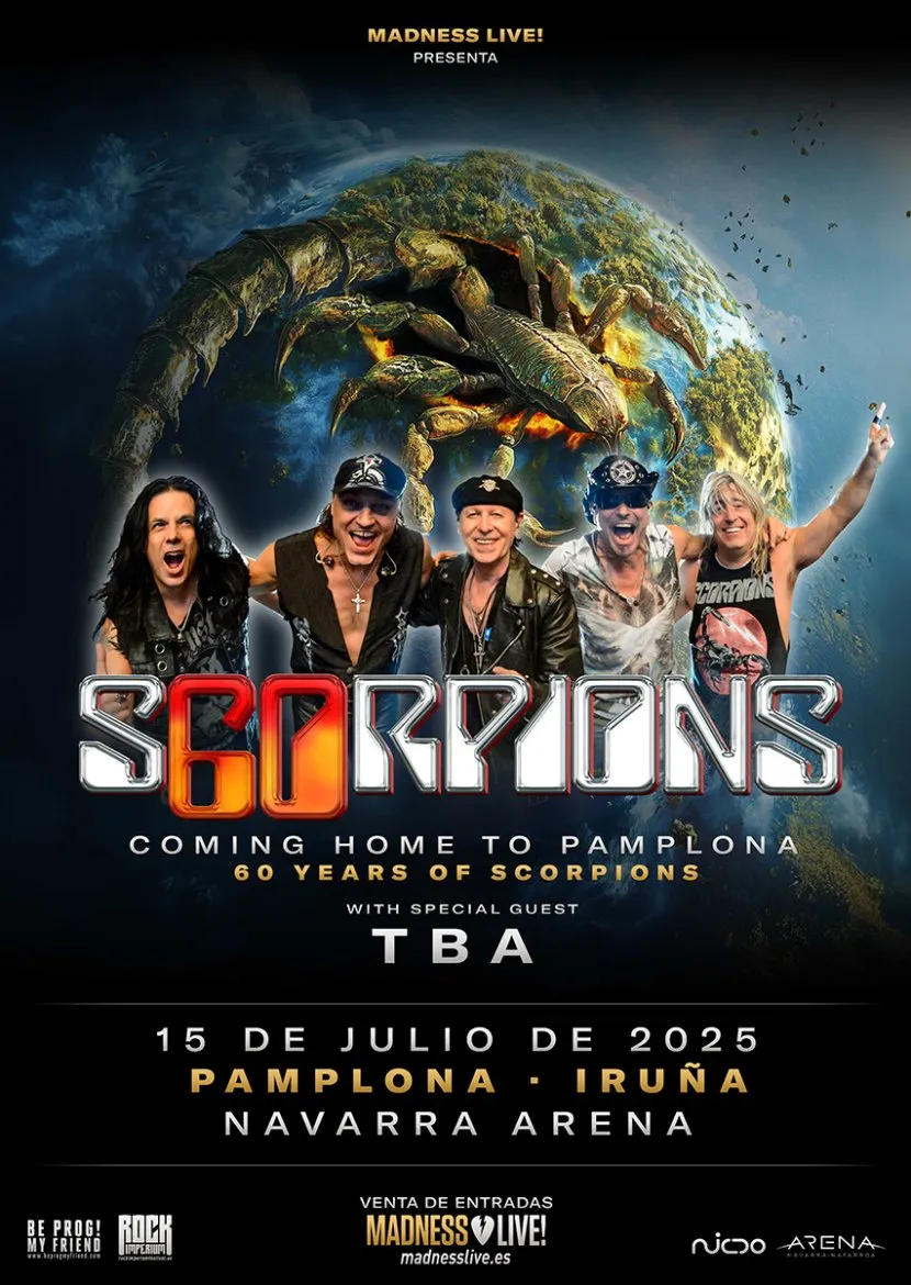 Cartel de Scorpions en Navarra Arena