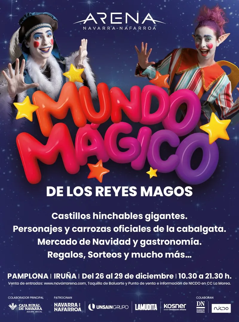 Cartel de Mundo mágico reyes magos