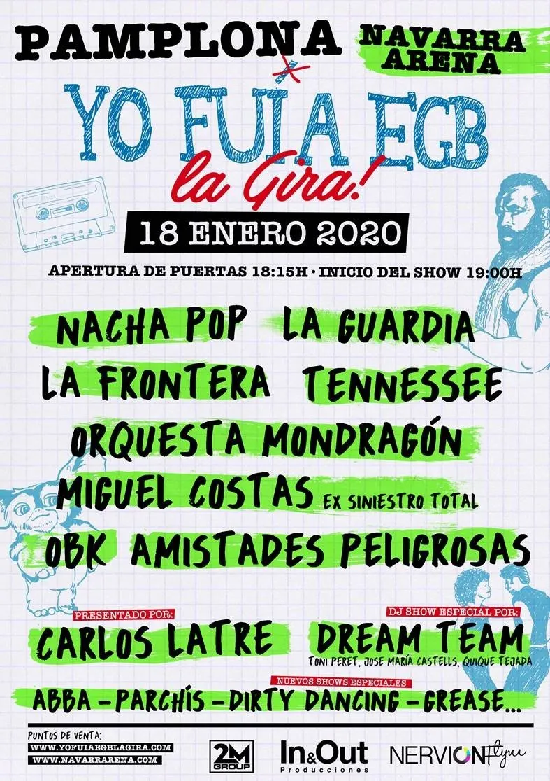 Cartel de Yo fui a EGB la gira