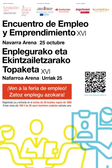 Encuentro de Empleo y Emprendimiento XVI (UPNA) 2023 cartel