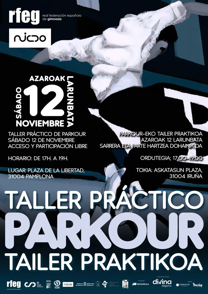 Taller práctico parkour pamplona 2022