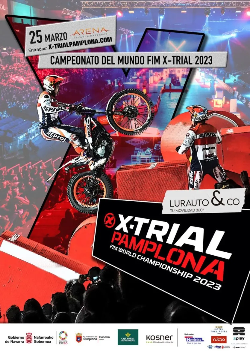 Campeonato del mundo FIM X-Trial Pamplona Lurauto & Co 2023 cartel