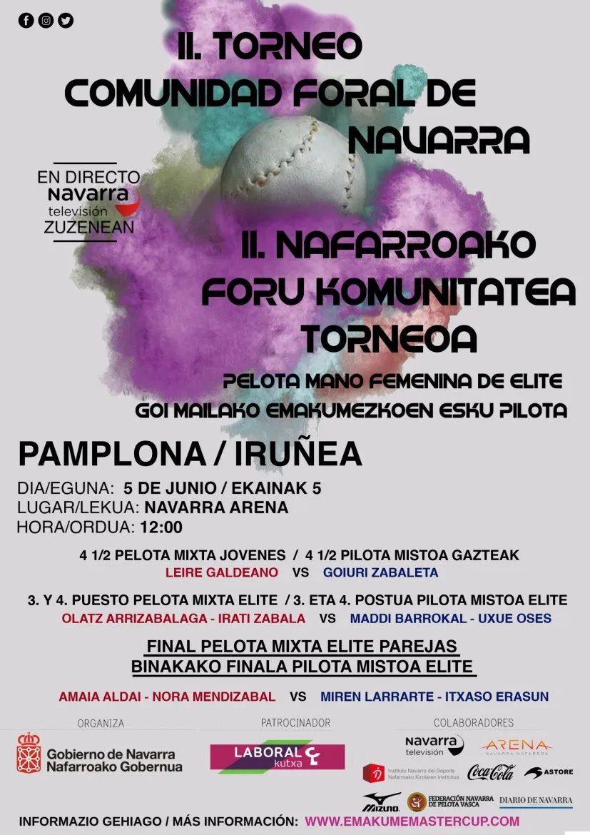 Finales II Torneo Comunidad Foral de Navarra cartel 2022