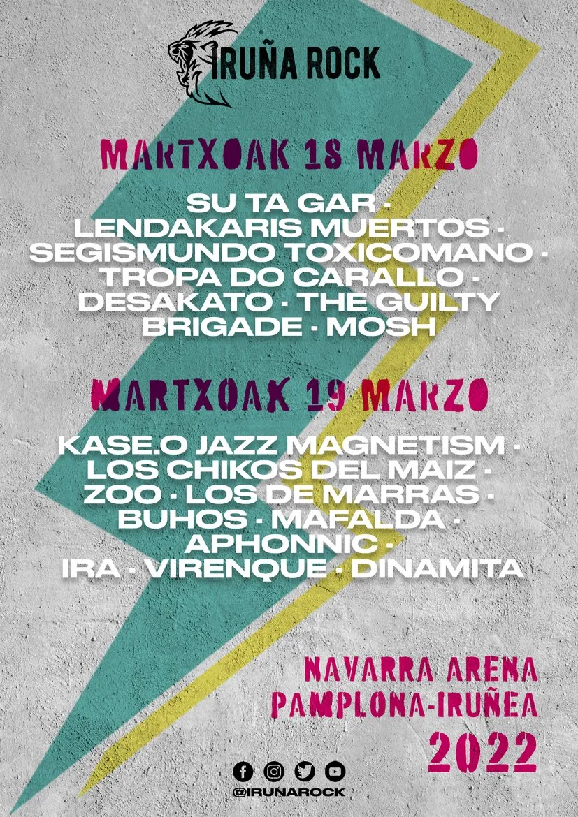 Iruña Rock 2022 cartel