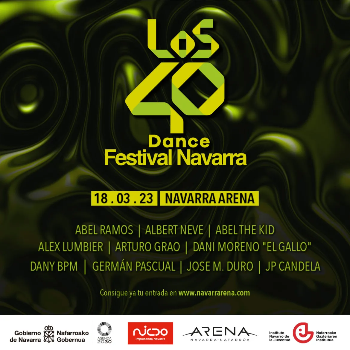 Los 40 Dance Festival Navarra 2023 cartel