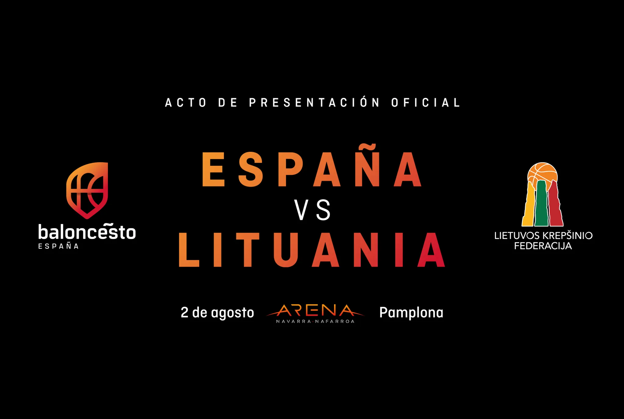 España vs Lituania Acto de presentación