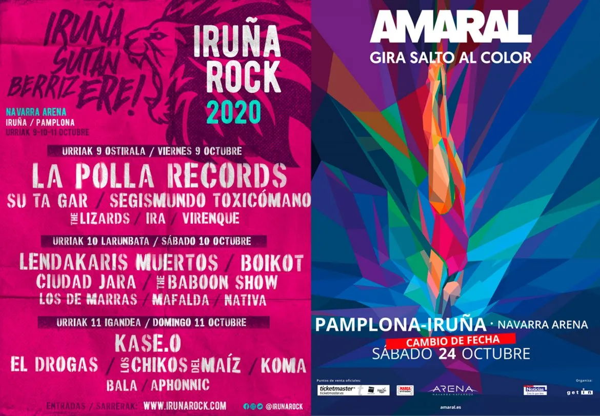 Iruña Rock y Amaral carteles